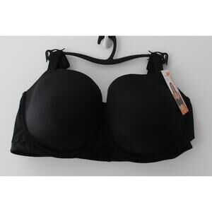 Joyspun Women's Smooth Balconette Bra Black Size 44DDD NWT